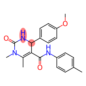 4-(4-methoxyphenyl)-1,6-dimethyl-N-(4-methylphenyl)-2-oxo-1,2,3,4-tetrahydro-5-pyrimidinecarboxamide