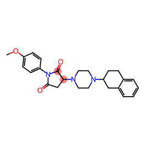 1-(4-methoxyphenyl)-3-[4-(1,2,3,4-tetrahydro-2-naphthalenyl)-1-piperazinyl]-2,5-pyrrolidinedione