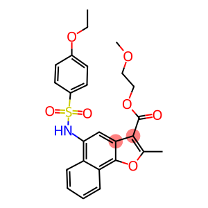 2-methoxyethyl 5-{[(4-ethoxyphenyl)sulfonyl]amino}-2-methylnaphtho[1,2-b]furan-3-carboxylate