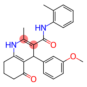 4-(3-methoxyphenyl)-2-methyl-N-(2-methylphenyl)-5-oxo-1,4,5,6,7,8-hexahydro-3-quinolinecarboxamide