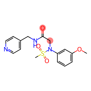 2-[3-methoxy(methylsulfonyl)anilino]-N-(pyridin-4-ylmethyl)acetamide