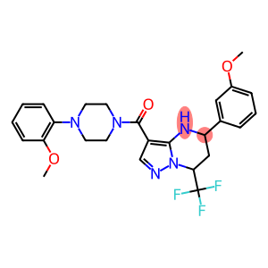 5-(3-methoxyphenyl)-3-{[4-(2-methoxyphenyl)-1-piperazinyl]carbonyl}-7-(trifluoromethyl)-4,5,6,7-tetrahydropyrazolo[1,5-a]pyrimidine