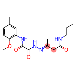 3-{[(2-methoxy-5-methylanilino)(oxo)acetyl]hydrazono}-N-propylbutanamide