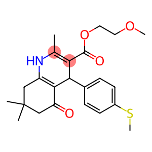 2-methoxyethyl 2,7,7-trimethyl-4-[4-(methylsulfanyl)phenyl]-5-oxo-1,4,5,6,7,8-hexahydro-3-quinolinecarboxylate