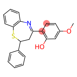 5-methoxy-2-(2-phenyl-2,3-dihydro-1,5-benzothiazepin-4-yl)phenol