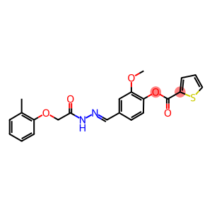 2-methoxy-4-{2-[(2-methylphenoxy)acetyl]carbohydrazonoyl}phenyl 2-thiophenecarboxylate