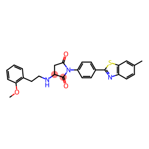 3-{[2-(2-methoxyphenyl)ethyl]amino}-1-[4-(6-methyl-1,3-benzothiazol-2-yl)phenyl]-2,5-pyrrolidinedione