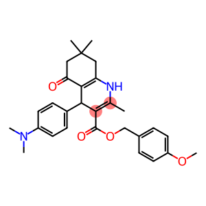 4-methoxybenzyl 4-[4-(dimethylamino)phenyl]-2,7,7-trimethyl-5-oxo-1,4,5,6,7,8-hexahydro-3-quinolinecarboxylate