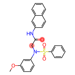 2-[3-methoxy(phenylsulfonyl)anilino]-N-(2-naphthyl)acetamide