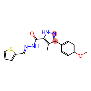 3-(4-methoxyphenyl)-4-methyl-N'-(2-thienylmethylene)-1H-pyrazole-5-carbohydrazide