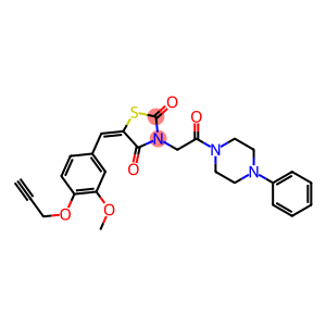 5-[3-methoxy-4-(prop-2-ynyloxy)benzylidene]-3-[2-oxo-2-(4-phenylpiperazin-1-yl)ethyl]-1,3-thiazolidine-2,4-dione