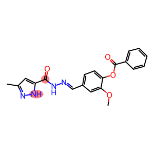 2-methoxy-4-{2-[(3-methyl-1H-pyrazol-5-yl)carbonyl]carbohydrazonoyl}phenyl benzoate