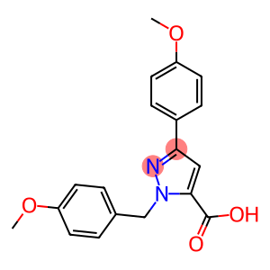 1-(4-METHOXYBENZYL)-3-(4-METHOXYPHENYL)-1H-PYRAZOLE-5-CARBOXYLIC ACID