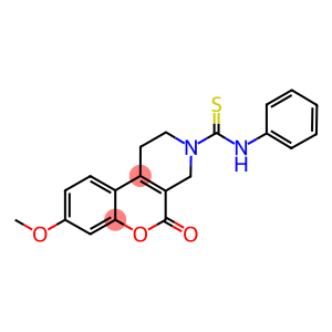 8-METHOXY-5-OXO-N-PHENYL-1,5-DIHYDRO-2H-CHROMENO[3,4-C]PYRIDINE-3(4H)-CARBOTHIOAMIDE