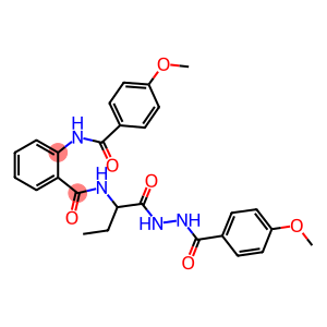 2-(4-METHOXYBENZAMIDO)-N-(1-(2-(4-METHOXYBENZOYL)HYDRAZINYL)-1-OXOBUTAN-2-YL)BENZAMIDE