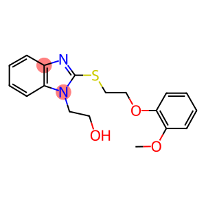 2-(2-([2-(2-METHOXYPHENOXY)ETHYL]THIO)-1H-BENZIMIDAZOL-1-YL)ETHANOL