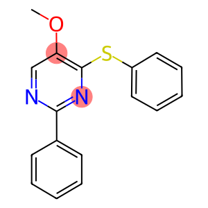 5-METHOXY-2-PHENYL-4-(PHENYLSULFANYL)PYRIMIDINE