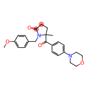 1-(4-METHOXYBENZYL)-5-METHYL-5-[4-(4-MORPHOLINYL)BENZOYL]-2-PYRROLIDINONE