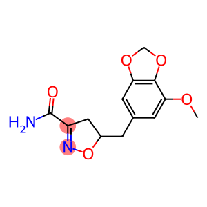 5-[(7-METHOXY-1,3-BENZODIOXOL-5-YL)METHYL]-4,5-DIHYDROISOXAZOLE-3-CARBOXAMIDE