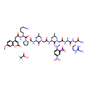 (7-METHOXYCOUMARIN-4-YL)ACETYL-L-LYSYL-L-PROLYL-L-LEUCYLGLYCYL-L-LEUCYL-[N-BETA-(2,4-DINITROPHENYL)-L-2,3-DIAMINOPROPIONYL]-L-ALANYL-L-ARGININE AMIDE TRIFLUOROACETATE