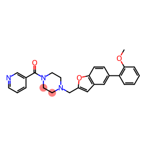 1-([5-(2-METHOXYPHENYL)-1-BENZOFURAN-2-YL]METHYL)-4-(PYRIDIN-3-YLCARBONYL)PIPERAZINE