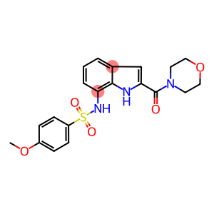 4-[(7-[((4-METHOXYPHENYL)SULPHONYL)AMINO]-(1H)-INDOL-2-YL)CARBONYL]MORPHOLINE