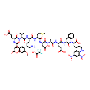 7-Methoxycoumarin-4-acetyl-Glu-Val-Lys-Met-Asp-Ala-Glu-Phe-(2,4-dinitrophenyl)-Lys-OH  trifluoroacetate  salt