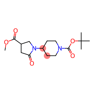 4-[4-(Methoxycarbonyl)-2-oxopyrrolidin-1-yl]piperidine, N-BOC protected