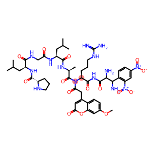 7-methoxycoumarin-4-yl-acetyl-prolyl-leucyl-glycyl-leucyl-(3-(2,4-dinitrophenyl)-2,3-diaminopropanoyl)-alanyl-argininamide