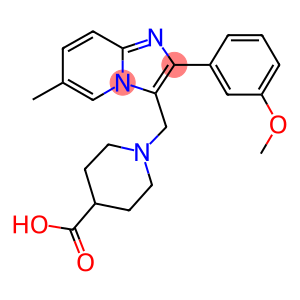 1-[2-(3-METHOXY-PHENYL)-6-METHYL-IMIDAZO[1,2-A]PYRIDIN-3-YLMETHYL]-PIPERIDINE-4-CARBOXYLIC ACID