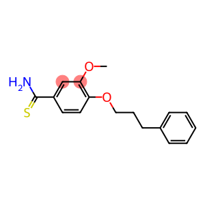 3-methoxy-4-(3-phenylpropoxy)benzene-1-carbothioamide