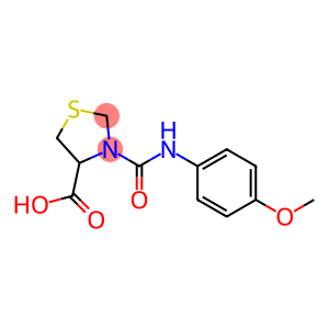 3-{[(4-methoxyphenyl)amino]carbonyl}-1,3-thiazolidine-4-carboxylic acid