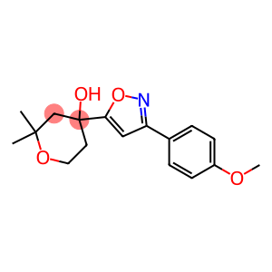 4-[3-(4-METHOXYPHENYL)-5-ISOXAZOLYL]-2,2-DIMETHYLTETRAHYDRO-2H-PYRAN-4-OL