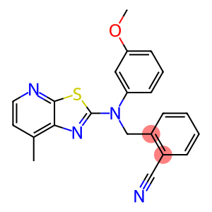 2-([(3-METHOXYPHENYL)(7-METHYL[1,3]THIAZOLO[5,4-B]PYRIDIN-2-YL)AMINO]METHYL)BENZONITRILE