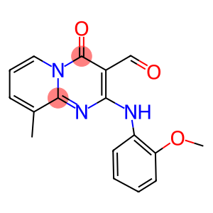 2-(2-METHOXYANILINO)-9-METHYL-4-OXO-4H-PYRIDO[1,2-A]PYRIMIDINE-3-CARBALDEHYDE