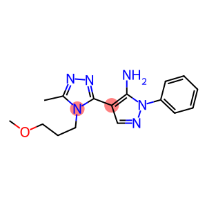 4-[4-(3-METHOXYPROPYL)-5-METHYL-4H-1,2,4-TRIAZOL-3-YL]-1-PHENYL-1H-PYRAZOL-5-AMINE