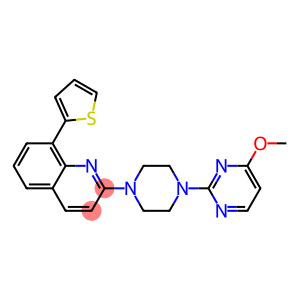 2-[4-(4-METHOXYPYRIMIDIN-2-YL)PIPERAZIN-1-YL]-8-(2-THIENYL)QUINOLINE