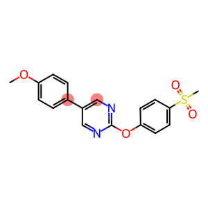 5-(4-METHOXYPHENYL)-2-[4-(METHYLSULFONYL)PHENOXY]PYRIMIDINE