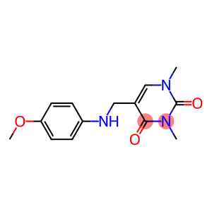 5-{[(4-methoxyphenyl)amino]methyl}-1,3-dimethyl-1,2,3,4-tetrahydropyrimidine-2,4-dione