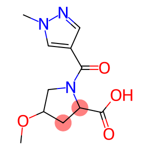 4-methoxy-1-[(1-methyl-1H-pyrazol-4-yl)carbonyl]pyrrolidine-2-carboxylic acid