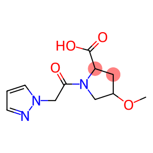 4-methoxy-1-[2-(1H-pyrazol-1-yl)acetyl]pyrrolidine-2-carboxylic acid