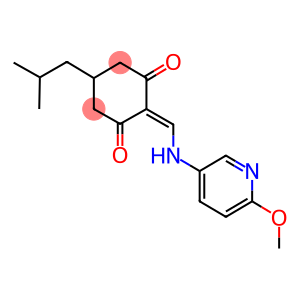 2-(((6-METHOXY(3-PYRIDYL))AMINO)METHYLENE)-5-(2-METHYLPROPYL)CYCLOHEXANE-1,3-DIONE