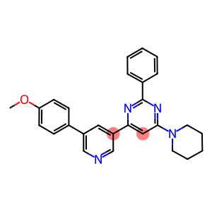 4-[5-(4-METHOXY-PHENYL)-PYRIDIN-3-YL]-2-PHENYL-6-PIPERIDIN-1-YL-PYRIMIDINE