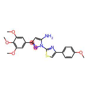 1-[4-(4-METHOXYPHENYL)-1,3-THIAZOL-2-YL]-3-(3,4,5-TRIMETHOXYPHENYL)-1H-PYRAZOL-5-AMINE