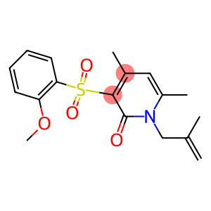 3-[(2-methoxyphenyl)sulfonyl]-4,6-dimethyl-1-(2-methyl-2-propenyl)-2(1H)-pyridinone