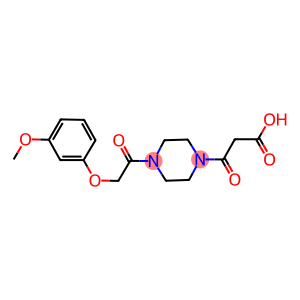 3-(4-[(3-METHOXYPHENOXY)ACETYL]PIPERAZIN-1-YL)-3-OXOPROPANOIC ACID