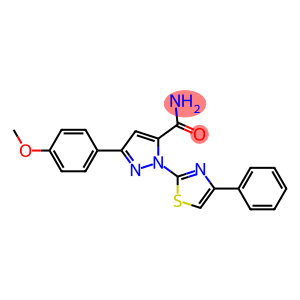 3-(4-METHOXYPHENYL)-1-(4-PHENYL-1,3-THIAZOL-2-YL)-1H-PYRAZOL-5-YLFORMAMIDE