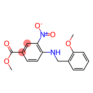 4-(2-Methoxy-benzylamino)-3-nitro-benzoic acid methyl ester