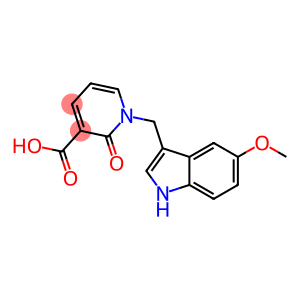 1-[(5-methoxy-1H-indol-3-yl)methyl]-2-oxo-1,2-dihydropyridine-3-carboxylic acid