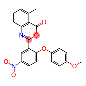 2-[2-(4-methoxyphenoxy)-5-nitrophenyl]-5-methyl-4H-3,1-benzoxazin-4-one